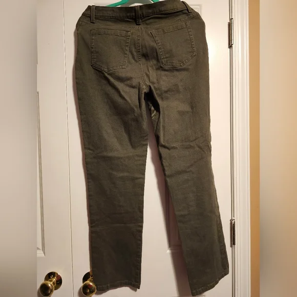 Gloria Vanderbilt Olive Green Amanda Jeans - Size 6 - Picture 3 of 3